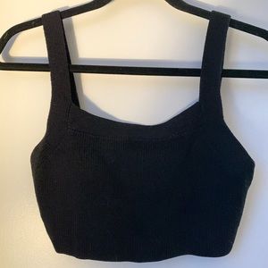 Aritzia Wilfred San Clemente Cropped Knit Top